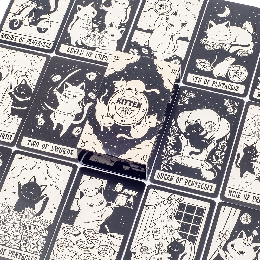 Kitten Tarot Deck 78 buah lucu - Tarot Deck With Guidebook ulasan dan harga