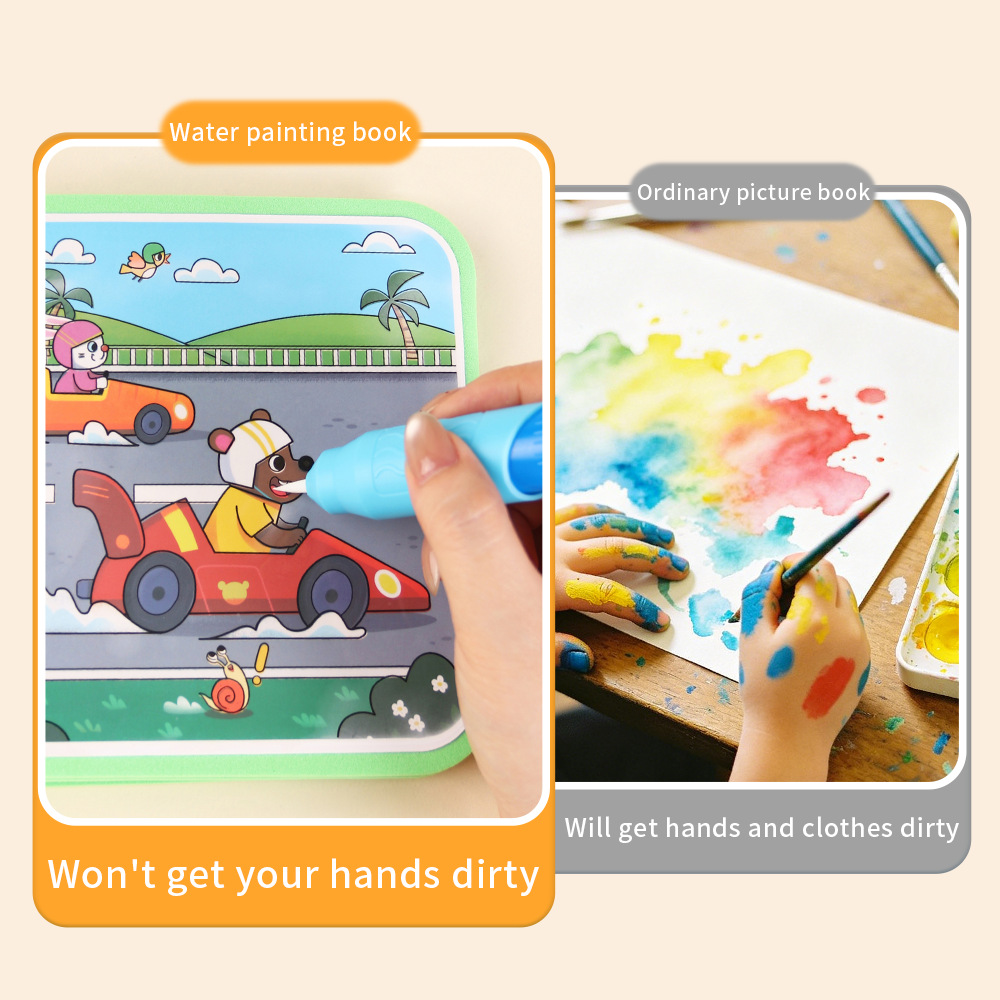 Buku Mewarnai Air Ajaib yang D - Reusable Water Magic Coloring Book ulasan dan harga